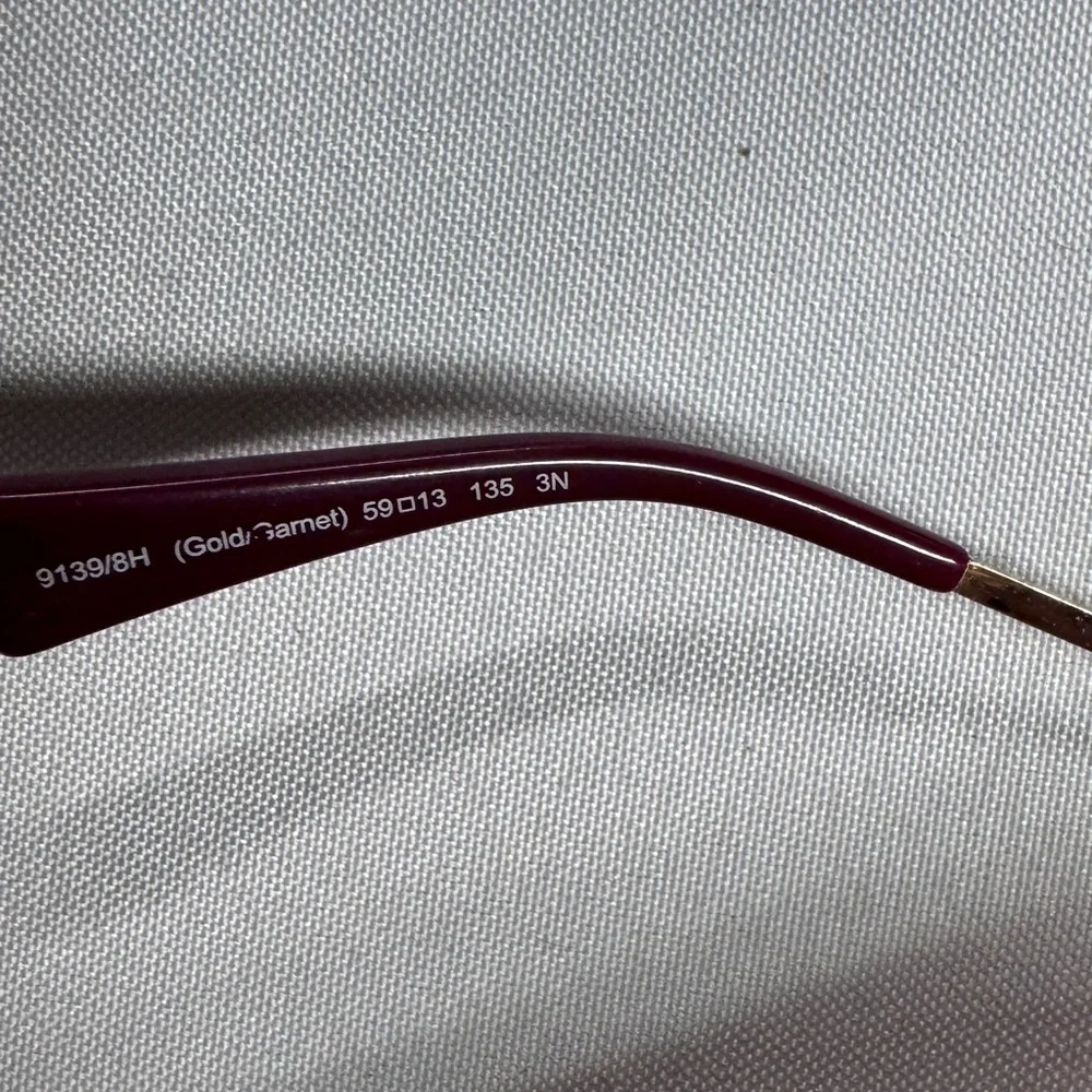 Coach Jaclyn Aviator Sunglasses Gold/Garnet - HC 7028 (L915 with Cream Case